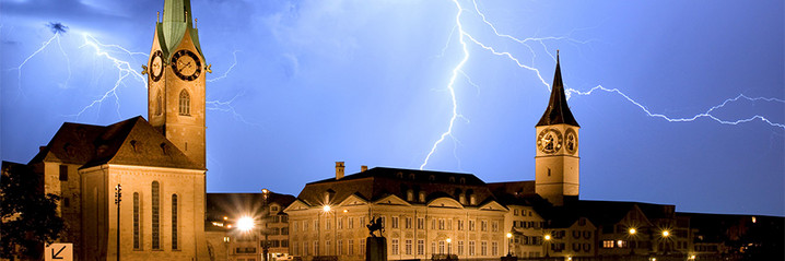 Blitzeinschläge in Zürich