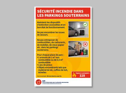 Fiche d'information: Sécurité incendie dans les parkings souterrains